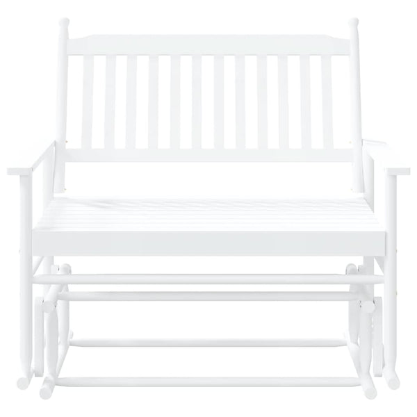vidaXL Balancelle Blanche 118x70x104,5 cm Bois de Peuplier Massif