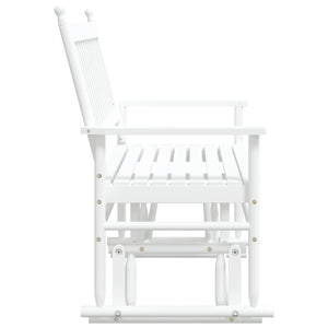 vidaXL Balancelle Blanche 118x70x104,5 cm Bois de Peuplier Massif