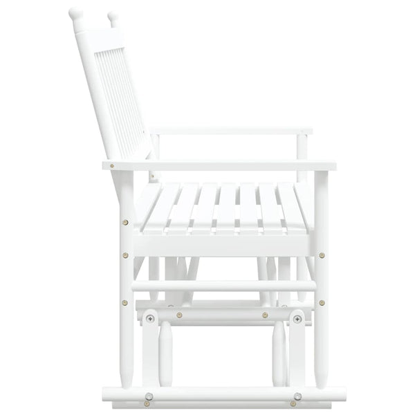 vidaXL Balancelle Blanche 118x70x104,5 cm Bois de Peuplier Massif