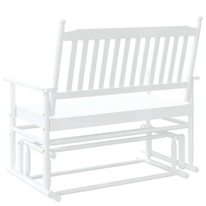 vidaXL Balancelle Blanche 118x70x104,5 cm Bois de Peuplier Massif