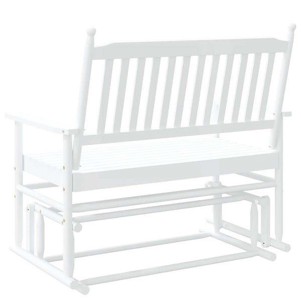 vidaXL Balancelle Blanche 118x70x104,5 cm Bois de Peuplier Massif
