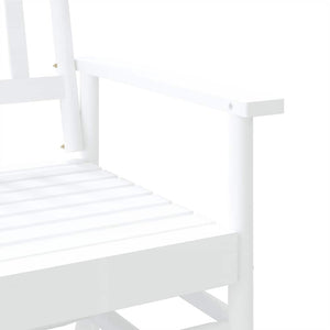 vidaXL Balancelle Blanche 118x70x104,5 cm Bois de Peuplier Massif
