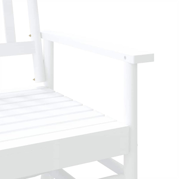 vidaXL Balancelle Blanche 118x70x104,5 cm Bois de Peuplier Massif