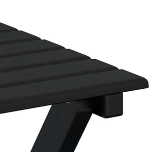 Klappbarer Beistelltisch Schwarz Pappelholz