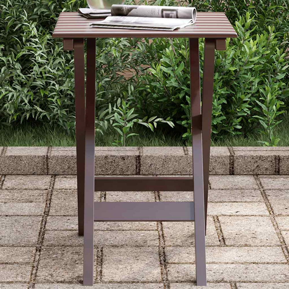 Klappbarer Beistelltisch Braun Pappelholz