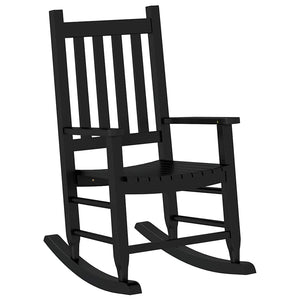 Schaukelstuhl Kinder Schwarz Pappelholz