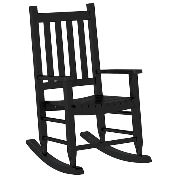 Schaukelstuhl Kinder Schwarz Pappelholz