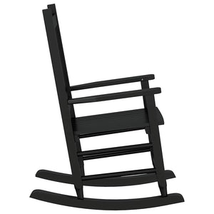 Schaukelstuhl Kinder Schwarz Pappelholz