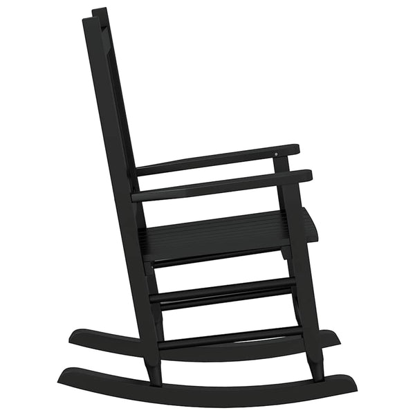 Schaukelstuhl Kinder Schwarz Pappelholz