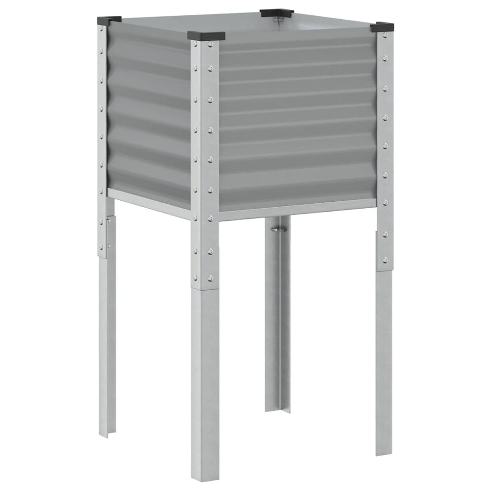 Grauer Stahl Pflanzkübel 45x45x88cm