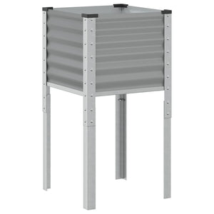 Grauer Stahl Pflanzkübel 45x45x88cm