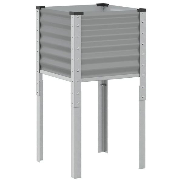 Grauer Stahl Pflanzkübel 45x45x88cm