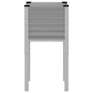 Grauer Stahl Pflanzkübel 45x45x88cm