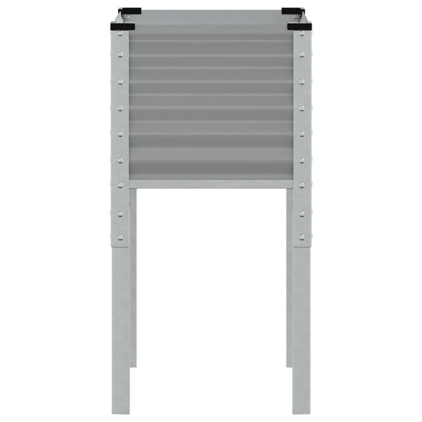 Grauer Stahl Pflanzkübel 45x45x88cm