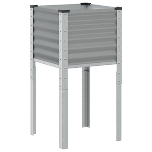 Grauer Stahl Pflanzkübel 45x45x88cm