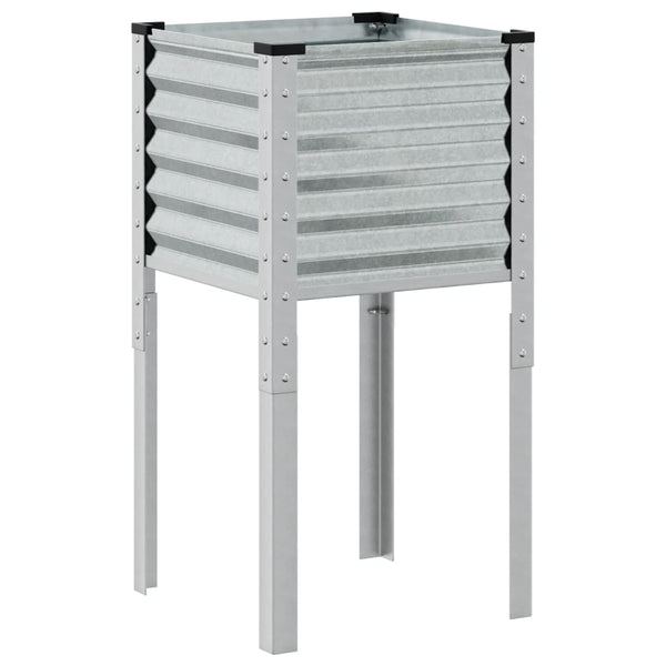 vidaXL Jardinière de jardin 45 x 45 x 88 cm Acier galvanisé