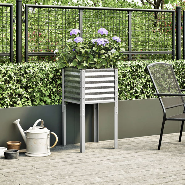 vidaXL Jardinière de jardin 45 x 45 x 88 cm Acier galvanisé