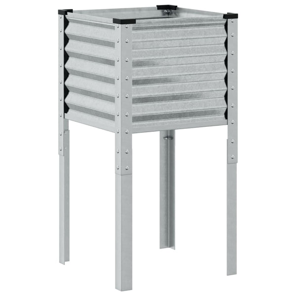 vidaXL Jardinière de jardin 45 x 45 x 88 cm Acier galvanisé