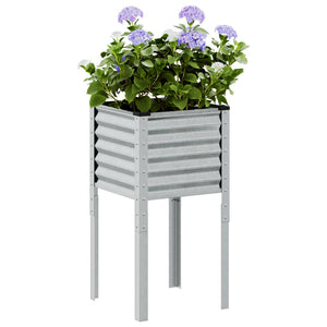 vidaXL Jardinière de jardin 45 x 45 x 88 cm Acier galvanisé