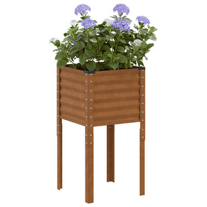 Blumenkasten aus Verwitterungsstahl 45x45x88cm