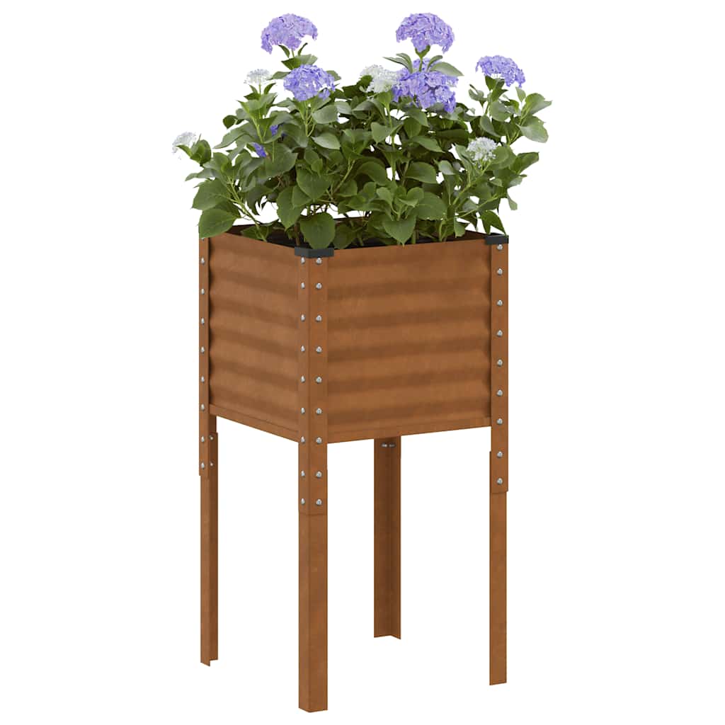 Blumenkasten aus Verwitterungsstahl 45x45x88cm