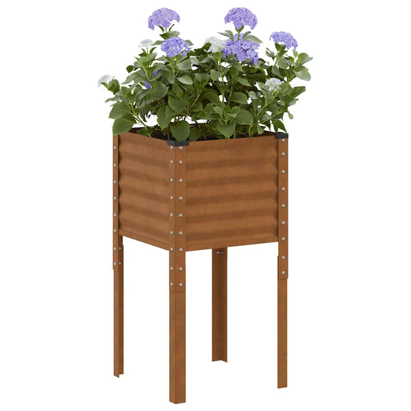 Blumenkasten aus Verwitterungsstahl 45x45x88cm