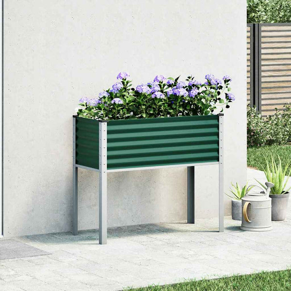 Grünes Stahl Garten Pflanzgefäß 100cm