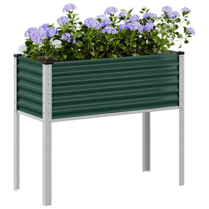 Grünes Stahl Garten Pflanzgefäß 100cm