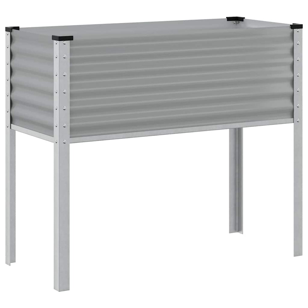 Grauer Pflanzkübel 100x45x90 cm aus Stahl