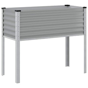 Grauer Pflanzkübel 100x45x90 cm aus Stahl