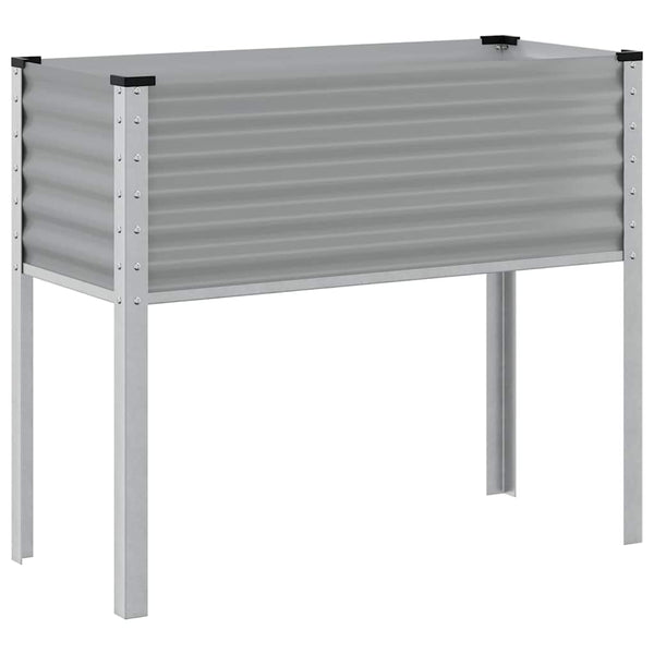 Grauer Pflanzkübel 100x45x90 cm aus Stahl