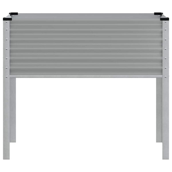 Grauer Pflanzkübel 100x45x90 cm aus Stahl