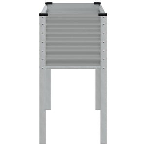 Grauer Pflanzkübel 100x45x90 cm aus Stahl