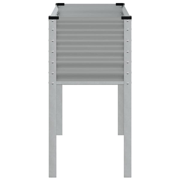 Grauer Pflanzkübel 100x45x90 cm aus Stahl
