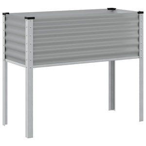 Grauer Pflanzkübel 100x45x90 cm aus Stahl