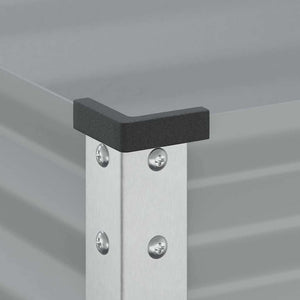 Grauer Pflanzkübel 100x45x90 cm aus Stahl