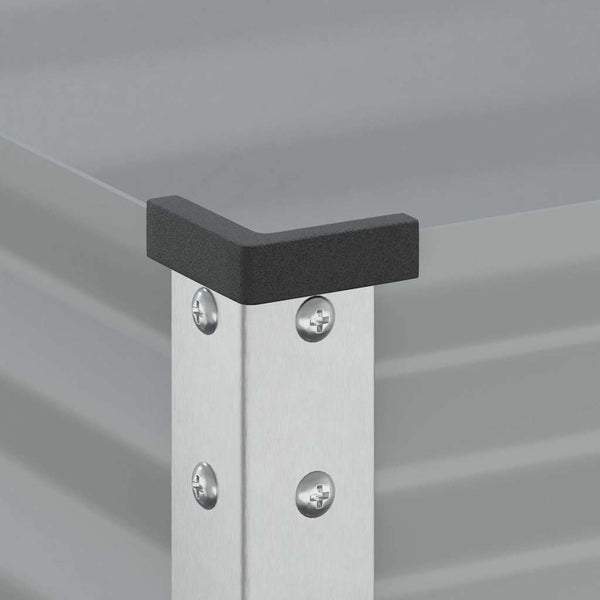 Grauer Pflanzkübel 100x45x90 cm aus Stahl