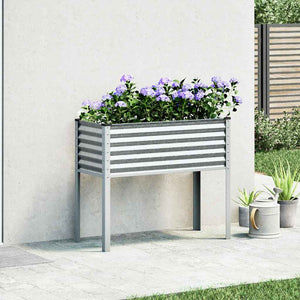 Verzinktes Stahl Garten Pflanzgefäß 100x45x90cm