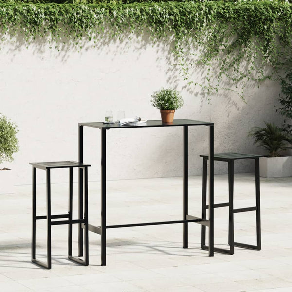 Barhocker 2er Set Schwarz Stahl 80cm