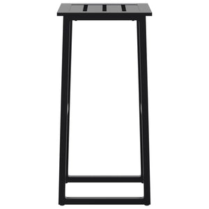 Barhocker 2er Set Schwarz Stahl 80cm