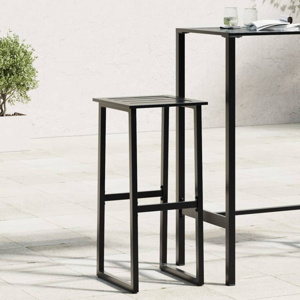 Barhocker 2er Set Schwarz Stahl 80cm
