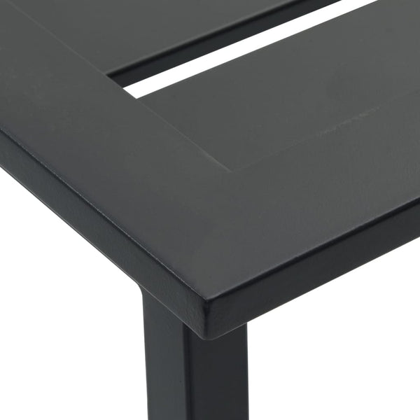 Barhocker 4er Set Schwarz Stahl