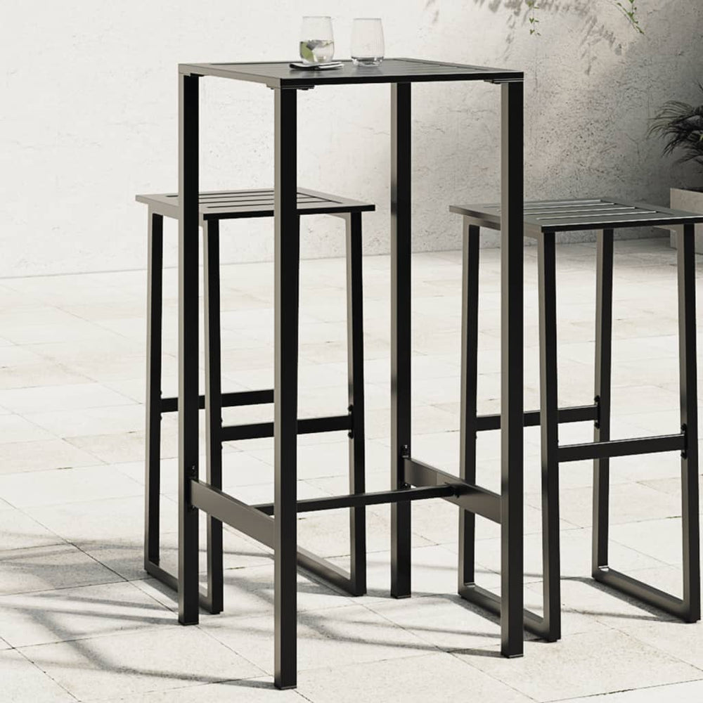 Schwarzer Bartisch 50x50x110 cm