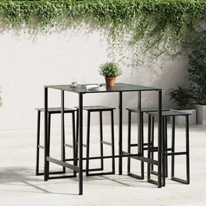 Schwarzer Bartisch 100x100x110 cm