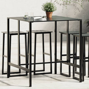 Schwarzer Bartisch 100x100x110 cm