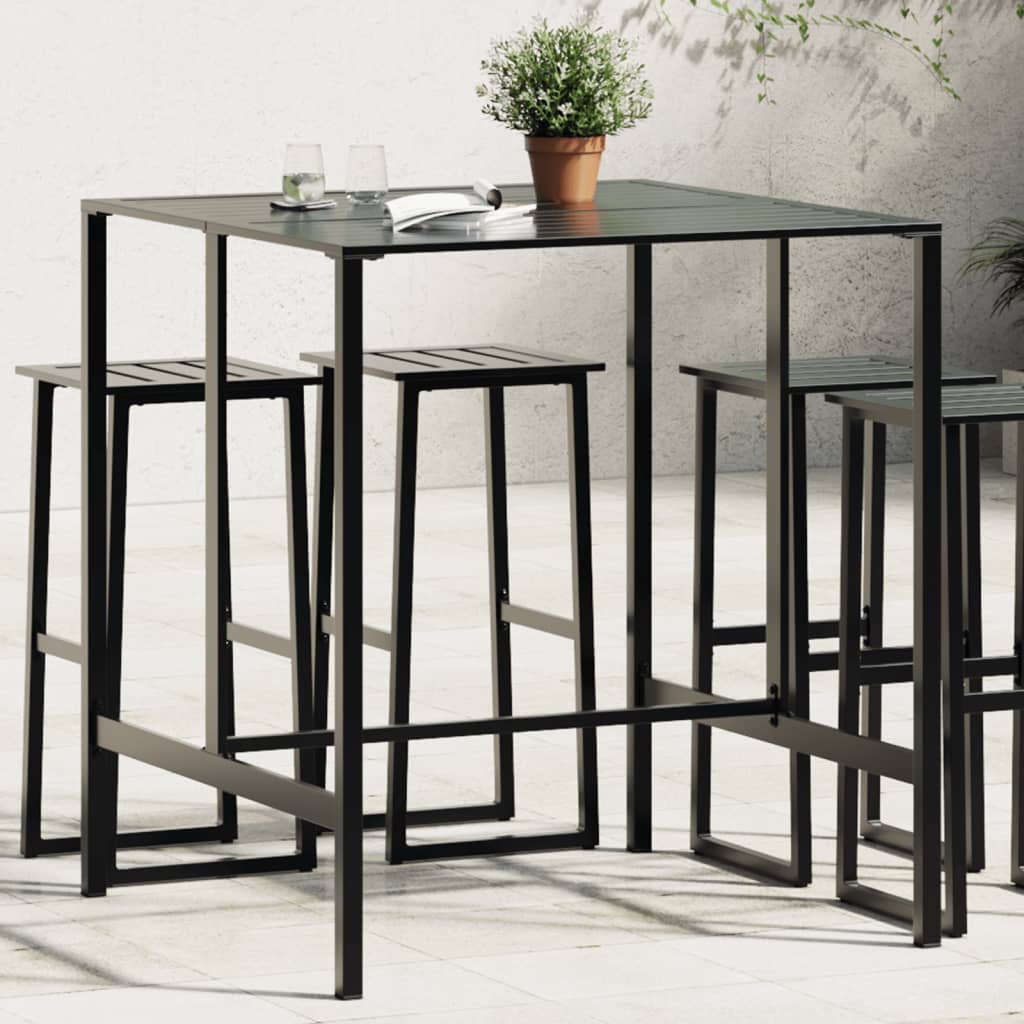 Schwarzer Bartisch 100x100x110 cm