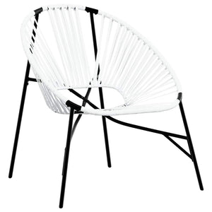 3-teiliges Gartenstuhl-Set Poly Rattan Schwarz/Weiß