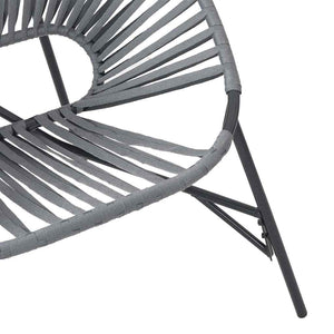 vidaXL Ensemble de 3 chaises de jardin en résine tressée Noir et gris clair