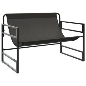 Gartenbank Anthrazit mit Kissen 113 cm