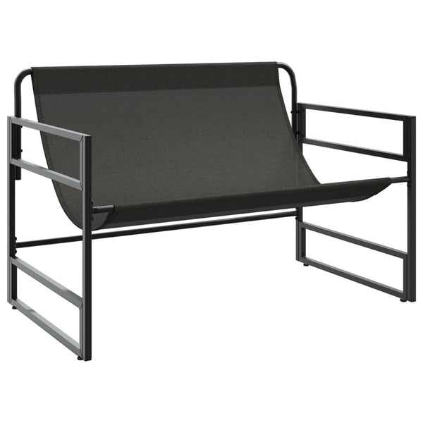 Gartenbank Anthrazit mit Kissen 113 cm